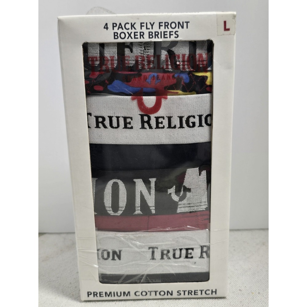 New TRUE RELIGION Boxee Briefs , 4-Packs Large
